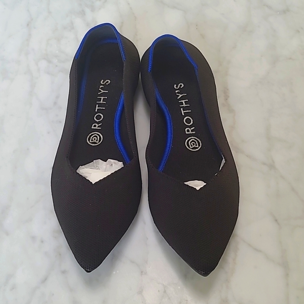 Rothy’s Pointed Toe Black Ballet Flats